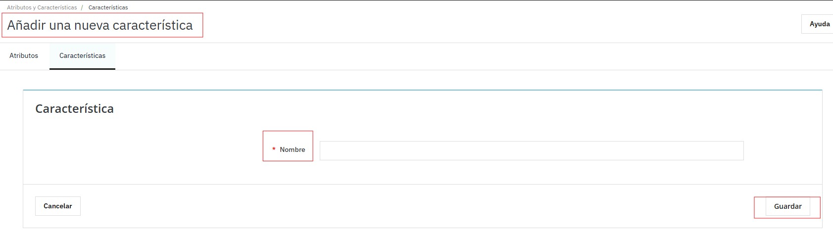 Nueva característica guardada en PrestaShop