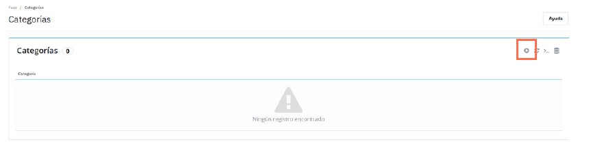 Botón + para crear nueva pregunta